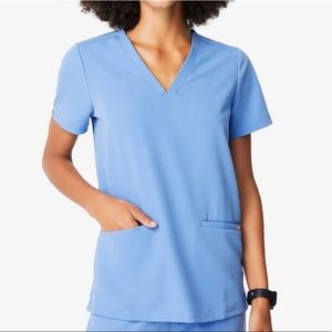 Figs Casma™ Three-Pocket Scrub Top XXS (Ceil blue)